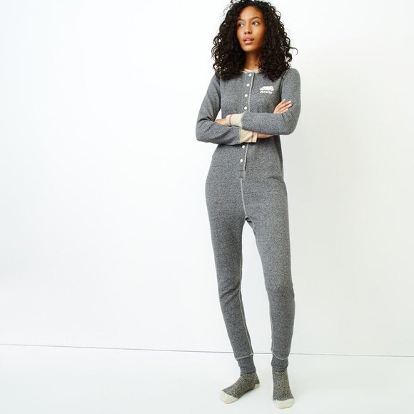 Roots Other - Roots Waffle Grey Pyjama Onesie
